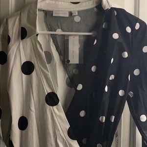 Black and whit polka dot dress